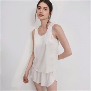 Lunya Washable Silk Set, Tranquil White, Size Small